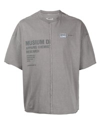 Musium Div. Logo Print Distressed T Shirt