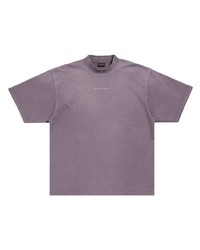 Balenciaga Logo Print Faded Cotton T Shirt