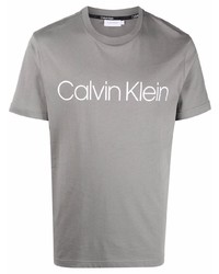 Calvin Klein Logo Print Organic Cotton T Shirt