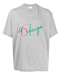 4SDESIGNS Logo Print Short Sleeve T Shirt