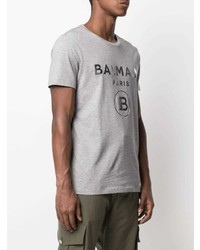 Balmain Logo Print T Shirt