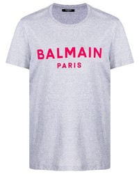 Balmain Logo Print T Shirt