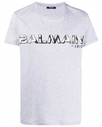 Balmain Logo Print T Shirt