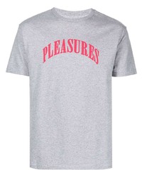 Pleasures Logo Print T Shirt