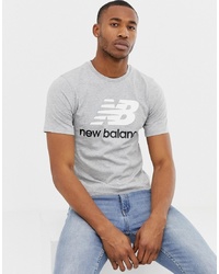 New Balance Logo T Shirt In Grey Mt83530 Ag