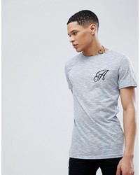 Another Influence Long Line Curved Hem Stretch Logo T Shirt