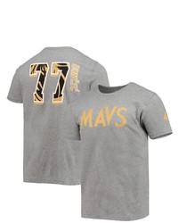 New Era Luka Doncic Heathered Gray Dallas Mavericks City Edition Player T Shirt