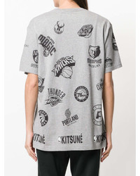 MAISON KITSUNE Maison Kitsun Logos Print T Shirt