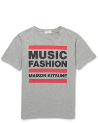 MAISON KITSUNÉ Maison Kitsun Music Fashion Slim Fit Printed Cotton Jersey T Shirt