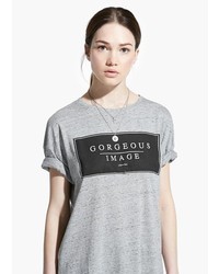 Mango Outlet Mango Outlet Printed Message T Shirt