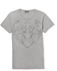 Balmain Metallic Printed Cotton T Shirt