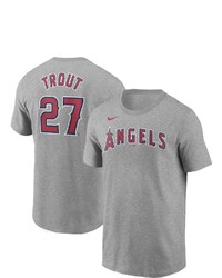 Nike Mike Trout Gray Los Angeles Angels Name Number T Shirt At Nordstrom