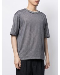 Giorgio Armani Monogram Knit Collar T Shirt
