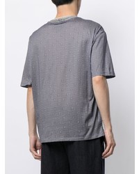Giorgio Armani Monogram Knit Collar T Shirt