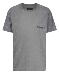 purple brand Monogram Print Cotton T Shirt
