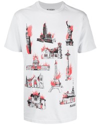 Pleasures Monut Print Cotton T Shirt