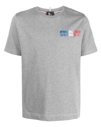 MONCLER GRENOBLE Mountain Logo Print Cotton T Shirt