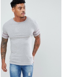 ASOS DESIGN Muscle Fit T Shirt With Contrast Sleeve Panels