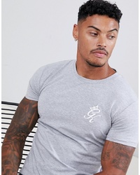 Gym King Muscle T Shirt In Grey Marl