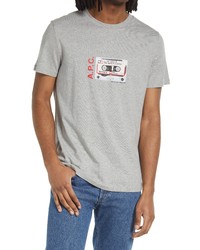 A.P.C. Natl Graphic Tee In Heathered Grey At Nordstrom