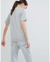 adidas Originals Trefoil Oversized T Shirt In Gray