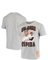 Mitchell & Ness Orlando Cepeda Gray San Francisco Giants Name Number T Shirt