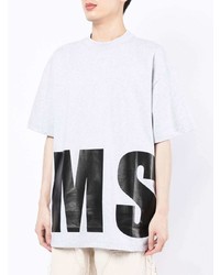 MSGM Oversized Logo Print T Shirt