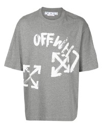 Off-White Paint Script Logo Print T Shirt