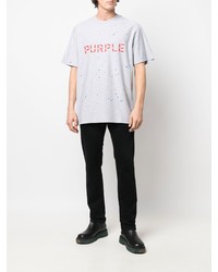 purple brand Paint Splatter Logo T Shirt