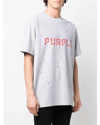 purple brand Paint Splatter Logo T Shirt