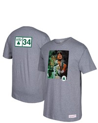 Mitchell & Ness Paul Pierce Gray Boston Celtics Graphic T Shirt