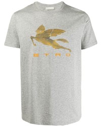 Etro Pegaso Print Cotton T Shirt