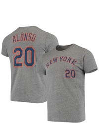 Majestic Threads Pete Alonso Gray New York Mets Name Number Tri Blend T Shirt