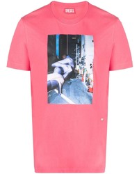 Diesel Photograph Print Cotton T Shirt