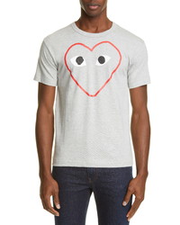 Comme des Garcons Play Outline Heart T Shirt