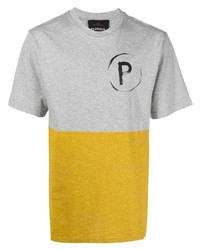 Peuterey Plurals Logo Print Colour Block T Shirt