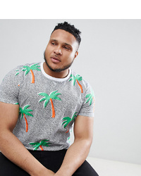 ASOS DESIGN Plus T Shirt With All Over Palm Print