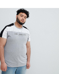 ASOS DESIGN Plus T Shirt With Colour Block And Los Angeles City Print