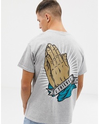 Cheats & Thieves Pray Back Print T Shirt In Oversized Fit
