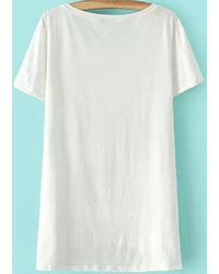 Monroe Print White T Shirt