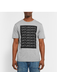 Saturdays Surf NYC Printed Cotton Jersey T Shirt
