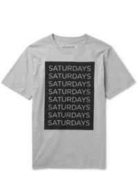Saturdays Surf NYC Printed Cotton Jersey T Shirt