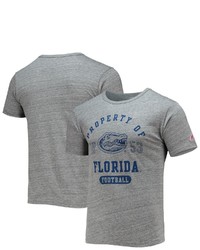LEAGUE COLLEGIATE WEA R Heathered Gray Florida Gators Hail Mary Football Victory Falls Tri Blend T Shirt In Heather Gray At Nordstrom