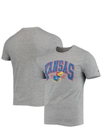 LEAGUE COLLEGIATE WEA R Heathered Gray Kansas Jayhawks Upperclassman Reclaim Recycled Jersey T Shirt In Heather Gray At Nordstrom