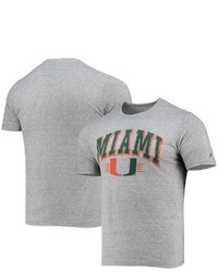 LEAGUE COLLEGIATE WEA R Heathered Gray Miami Hurricanes Upperclassman Reclaim Recycled Jersey T Shirt In Heather Gray At Nordstrom