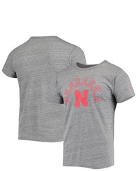 LEAGUE COLLEGIATE WEA R Heathered Gray Nebraska Huskers Tide Seal Nuevo Victory Falls Tri Blend T Shirt In Heather Gray At Nordstrom