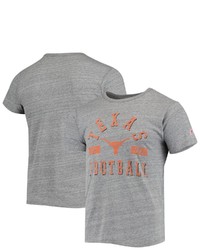 LEAGUE COLLEGIATE WEA R Heathered Gray Texas Longhorns Football Focus Victory Falls Tri Blend T Shirt In Heather Gray At Nordstrom