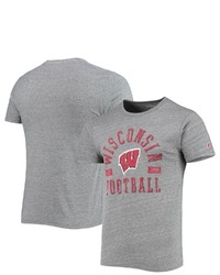 LEAGUE COLLEGIATE WEA R Heathered Gray Wisconsin Badgers Football Focus Victory Falls Tri Blend T Shirt In Heather Gray At Nordstrom