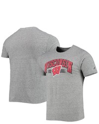 LEAGUE COLLEGIATE WEA R Heathered Gray Wisconsin Badgers Upperclassman Reclaim Recycled Jersey T Shirt In Heather Gray At Nordstrom