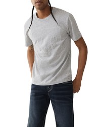 True Religion Brand Jeans Regular Fit Stitch Cotton T Shirt In H Grey At Nordstrom